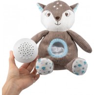 Игрушка плюшевая музыкальная с проектором Оленя - коричневая 77/206_brow