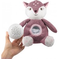 Игрушка плюшевая музыкальная с проектором Оленя - розовая 77/206_pin