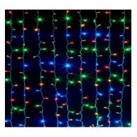 Гирлянда шторка разноцветная сетка (123313)