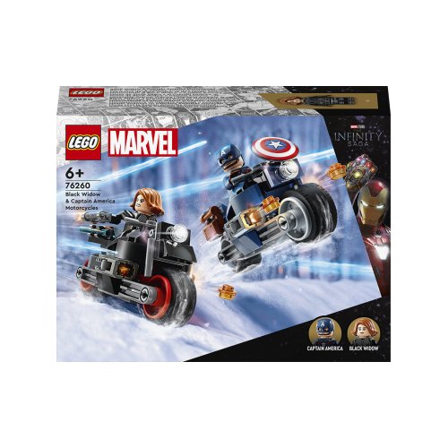 Конструктор Lego Marvel Мотоциклы Черной Вдовы и Капитана Америка, 130 деталей 76260