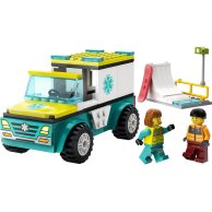Конструктор Lego City Карета скорой помощи и сноубордист, 79 деталей 60403