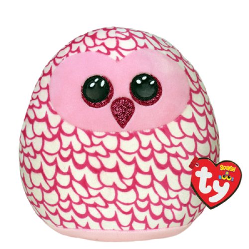 Мягкая игрушка-подушка TY Squish-a-Boo\'s Розовая сова Pinky, 20 см 39300