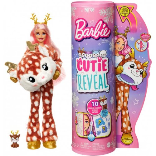 Кукла Barbie "Cutie Reveal" серии "Зимний блеск" - оленя HJL61