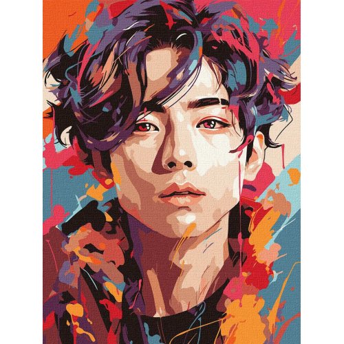 Картина по номерам Идейка Игра цветов, 30x40 см к-поп k-pop KHO8395