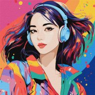 Картина по номерам Идейка Мир звуков, 40х40 см к-поп k-pop KHO8378