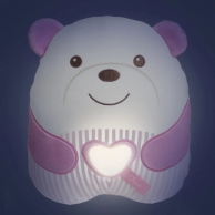 Мягкая музыкальная игрушка Chicco Успокаивающий медвежонок, розовая 12266.10