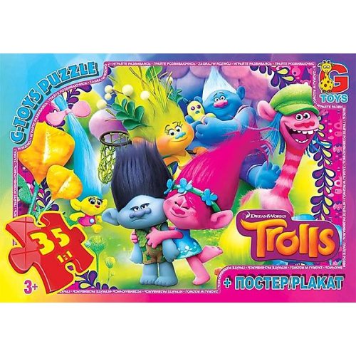 Пазлы ТМ "G-Toys" из серии "Тролли" (TR0075)