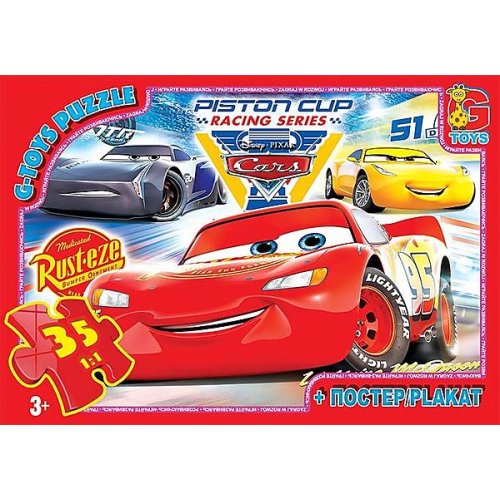 Пазлы ТМ "G-Toys" из серии "Тачки" (Z10188)