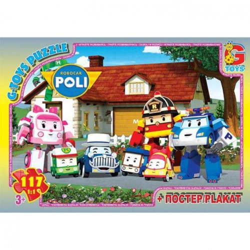 Пазлы ТМ "G-Toys" из серии "Робокар Полли" (RR067443)