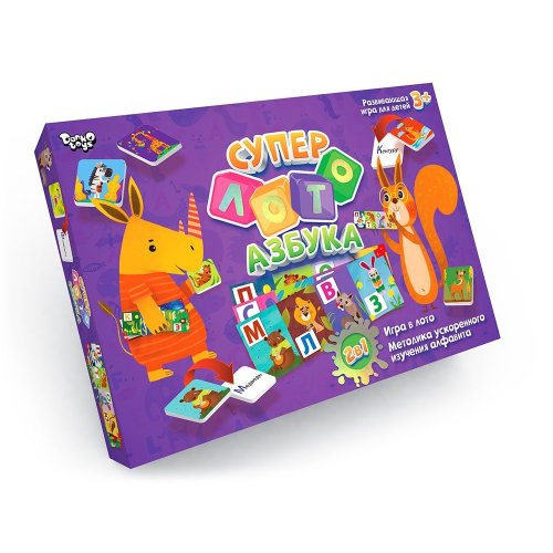 Настольная развлекательная игра «Суперлото» (Азбука рус) (CLA-01)