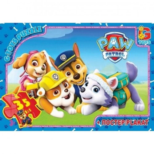 Пазлы ТМ "G-Toys" из серии "Paw Patrol" (щенячий патруль) (PW0821)