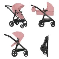 Коляска для куклы 2в1 Carrello Ultra с сумкой 9696 Powder Pink