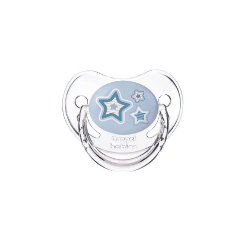 Пустышка Canpol babies силиконовая анатомическая 0-6 м Newborn baby (1 шт) синие звезды 22/565_blu