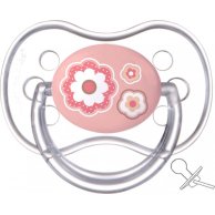 Пустышка силиконовая симметричная 0-6 м Newborn baby - розовые цветы 22/580_pin