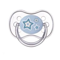 Пустышка силиконовая симметричная 6-18 м-цев Newborn baby синие звезды