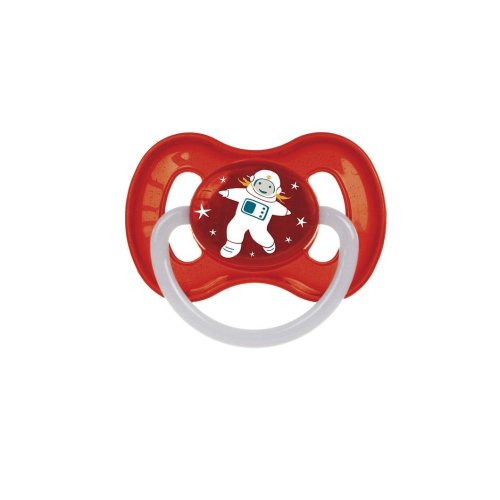 Пустышка Canpol babies латексная круглая 6-18 м Space красная 23/222_red