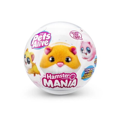 Мягкая интерактивная игрушка Zuru Pets Alive S1 Забавный хомячок, оранжевый 9543-4