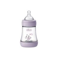 Пластиковая бутылочка Chicco Perfect 5, медленный поток, 0м+, 150 мл, розовая 20211.12.40