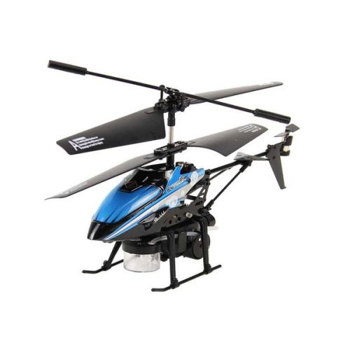 Игрушка вертолет WL Toys V757 (синий) пускает мыльные пузыри