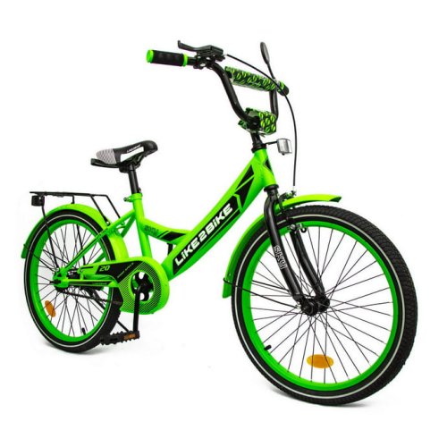 Двухколесный велосипед Like2bike Sky колеса 20 дюймов, зеленый 242003