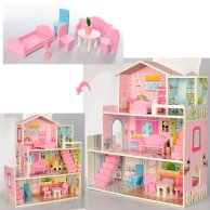 Деревянная игрушка Bambi Домик для кукол, 3 этажа MD 2251