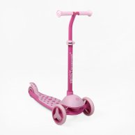 Самокат трехколесный Best Scooter с подсветкой, PU колеса 125х40 мм, розовый M-86474