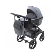 Коляска 2 в 1 Bair City Soft Серая - черная кожа 218 (626210)