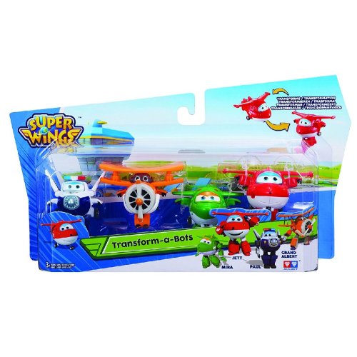 Игровой набор фигурки-трансформеры Super wings арт. YW710610 Jett, Mira, Paul, Grand Albert