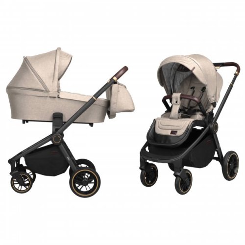 Коляска универсальная CARRELLO Epica CRL-8510/1 Almond Beige + дождевик (CRL-8510 / 1AlmBeig)