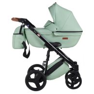 Коляска 2 в 1 Bair Leo кожа 100% Мятный GN-33 (622686)