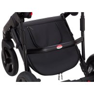Коляска 2 в 1 Bair Mirello кожа 100% красный - черный M-10/30 (623746)