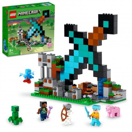 Конструктор Lego Minecraft Форпост с мечом, 427 деталей 21244