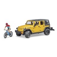 Машинка Bruder Джип Jeep Wrangler Unlimited Rubicon с фигуркой велосипедиста 02543