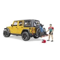 Машинка Bruder Джип Jeep Wrangler Unlimited Rubicon с фигуркой велосипедиста 02543