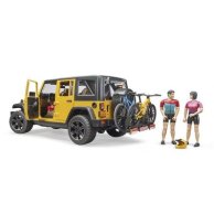 Машинка Bruder Джип Jeep Wrangler Unlimited Rubicon с фигуркой велосипедиста 02543
