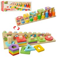 Деревянная игрушка "Геометрический" складывания, 70дет (MD 2068)