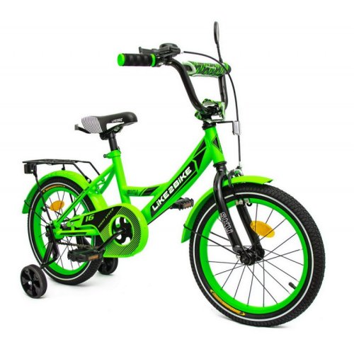 Двухколесный велосипед Like2bike Sky колеса 16 дюймов, зеленый 241603
