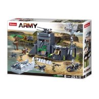 Конструктор SLUBAN M38-B0861 военный, база, транспорт, фигурки, 765дет.