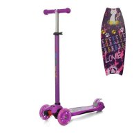 Детский трехколесный самокат I-Trike Maxi с подсветкой колес, фиолетовый JR 3-055-V