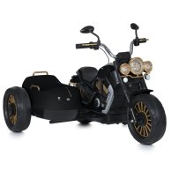 Детский электромобиль Bambi Мотоцикл с коляской, черный M 5049EL-2