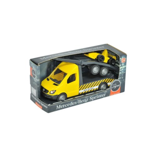 Автомобиль "Mercedes-Benz Sprinter" эвакуатор с лафетом (желтый), Tigres