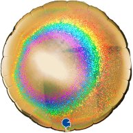 Шар фольга круг gold золотой