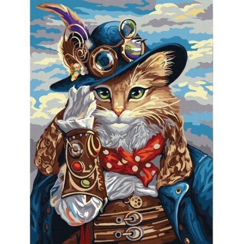 Креативная творчество "PAINTING BY NUMBERS" "Кот в сапогах"