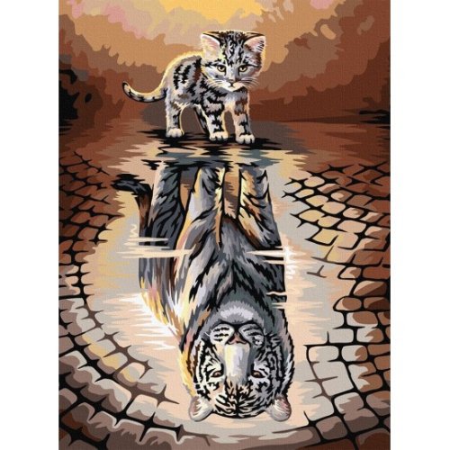 Креативная творчество "PAINTING BY NUMBERS" "Котенок"