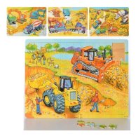 Деревянная игрушка Пазлы MD 2726 стройплощадка, техника