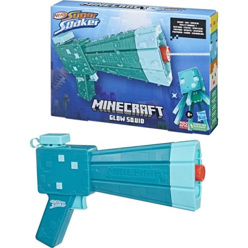 Водный бластер Hasbro Nerf Super Soaker Minecraft Glow Squid Нерф Майнкрафт F7600