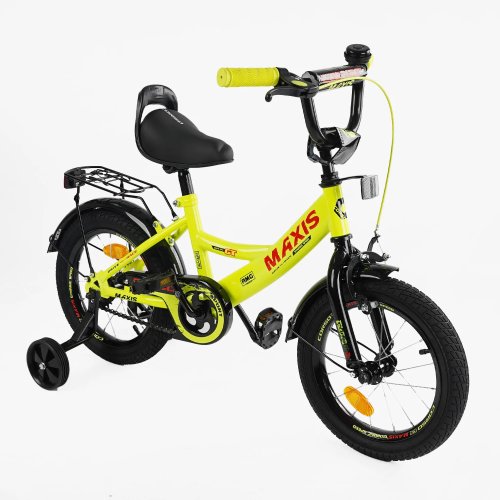 Велосипед двухколесный Corso Maxis колеса 14", желтый CL-14663