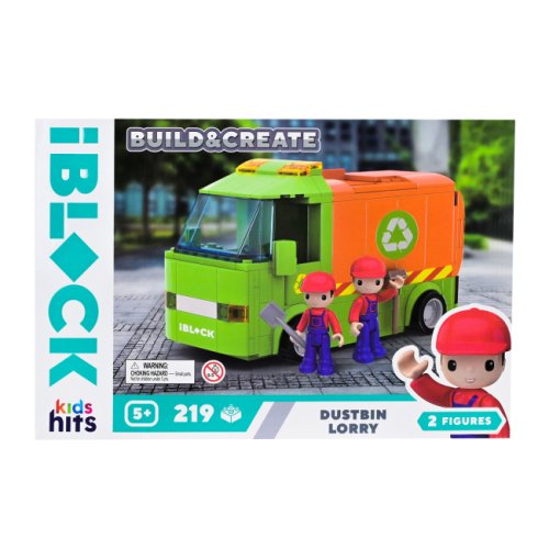 Конструктор IBlock Junior Kids Hits Грузовик для сбора мусора, 219 деталей KH17/005/1