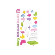 Конструктор ТехноК Дом, паровоз и животные, 90 деталей 6559