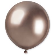 Гелиевый Шарик латексный  хром розовое золото shiny rose gold 19" (1102-2271)
